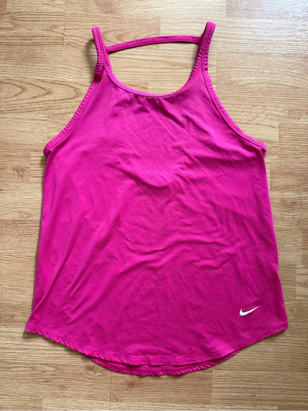 Nike Dri-FIT One Elastika Strappy Tank Top Hot Pink Size XS